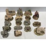 Collection of 17 Lilliput Lane cottages including St Mary's Church. Condition Report3 with faults, 2