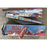 Tinplate Big Dipper with car, made in Great Britain with box. 105cms extended.