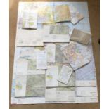Collection of Airways route maps, British Isles, Europe, one of Ontario, two Royal Air Force