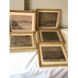 Five various 19thC Hull prints including The South Blockhouse and Entrance to the Old Harbour,