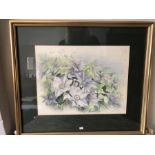 Watercolour 'clematis' signed L.R. Phyllis Hoggard