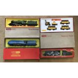 Triang Hornby train engines, Flying Scotsman, Stephenson's Rocket, Coronation and Winston Churchill,