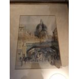 Pair 19thC prints of London. Drury Lane and Ludgate Hill. Ernest George 1896. 34 x 25cms.