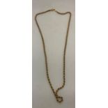A 9ct gold chain necklace. 3.1gms.