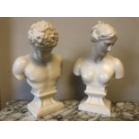 Two British Museum Company busts. 30cms h, good condition.