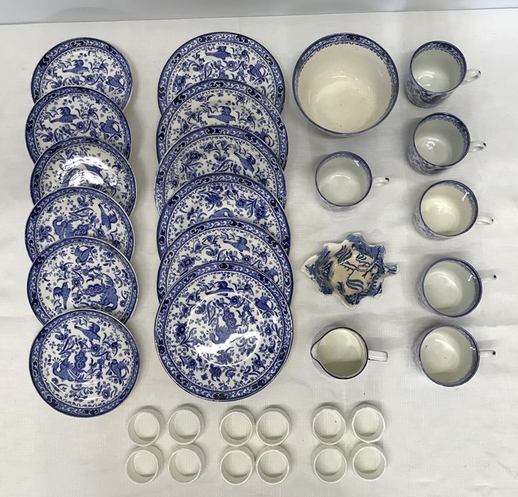 A collection of Burleigh pottery to include six plates 18cm, six cup and saucers, bowl 14cm, milk