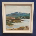 TERRY DELANEY, "SAFE HARBOUR", oil on canvas, signed lower right, inscribed verso, 19.5" x 20"