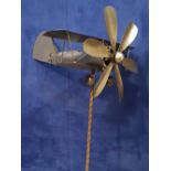 A STEEL WEATHER VANE IN THE FORM OF A PLANE