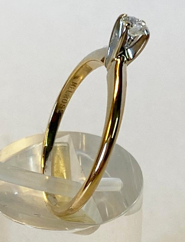 A 14CT YELLOW GOLD RING SOLITAIRE DIAMOND RING, with round brilliant cut diamond in a claw - Image 5 of 5