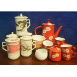 A MIXED LOT OF PORCELAIN / CHINA, includes; Noritake coffee set, includes pot, sugar bowl, cups