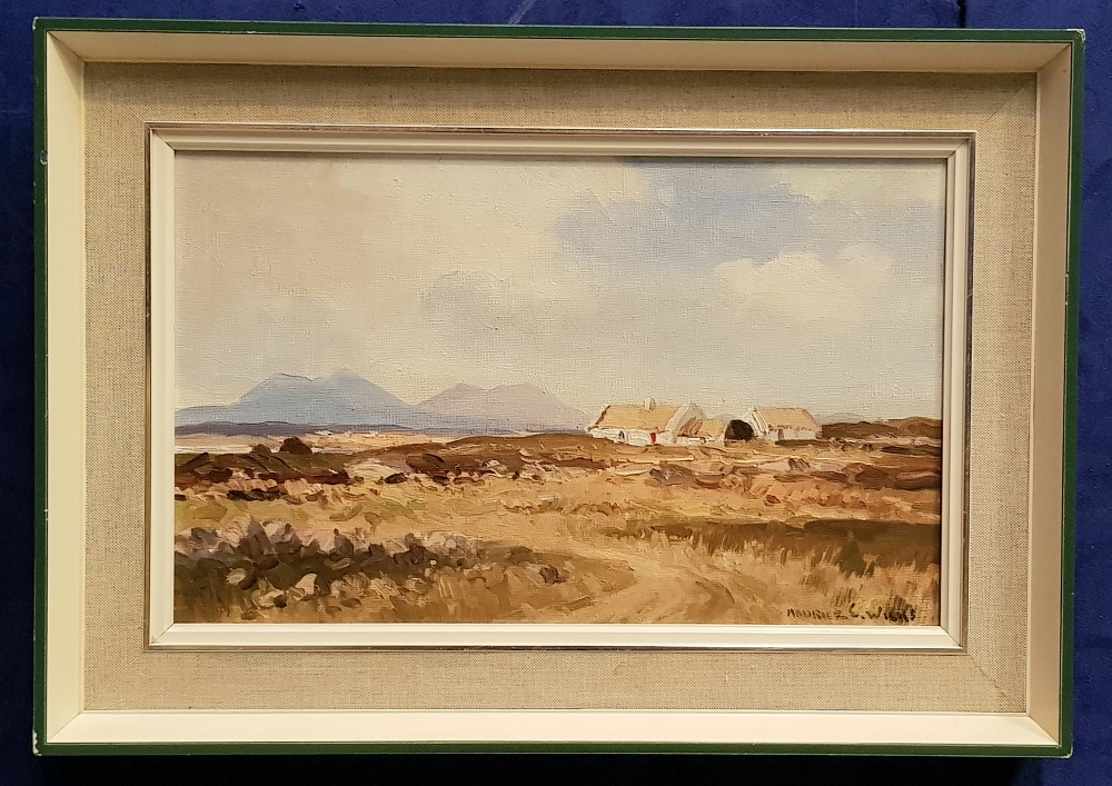 MAURICE C. WILKS, (1911 - 1984), "BALLYCOONELY, CO. GALWAY", oil on canvas, signed lower right,