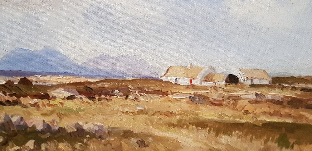 MAURICE C. WILKS, (1911 - 1984), "BALLYCOONELY, CO. GALWAY", oil on canvas, signed lower right, - Image 2 of 3