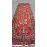 A PERSIAN ARDEBIL RUNNER, handwoven, 550 knots per running metre of warp, 100% wool pile, 473cm x