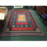 A PERSIAN AFSHAR HAND WOVEN FLOOR RUG, from Northern Iran, with a high knot density of close to