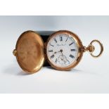 A VERY FINE ‘LOUIS GEISEL’ 14CT YELLOW GOLD LADIES POCKET WATCH, with second counter, cased