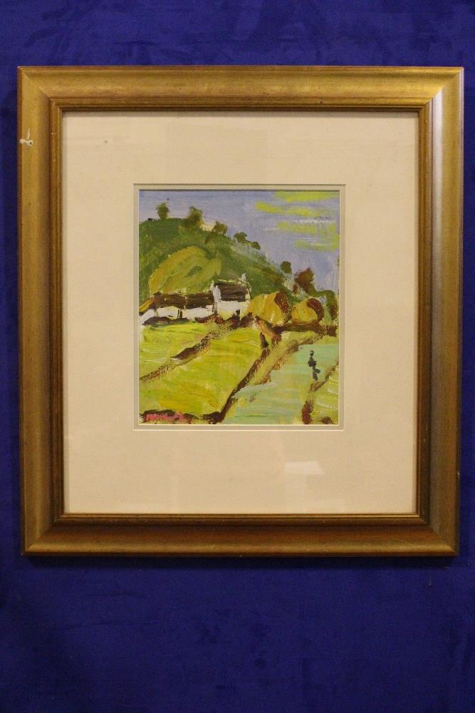 MARIE CARROLL, "WEST CORK LANDSCAPE", oil on board, signed lower left, 13.5"x11.5" approx image