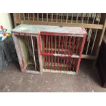 A 19TH CENTURY MINIATURE PINE PLATE RACK, 27" (h) x 35" (w) approx