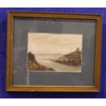 HUGH CHARDE (1858-1946), "CORK COASTAL SCENE", watercolour over pencil on paper, signed and dated