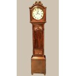 A VERY FINE CORK STYLE MAHOGANY GRANDFATHER CLOCK, 202cm (h) x 43cm (w) x 23cm (d) approx