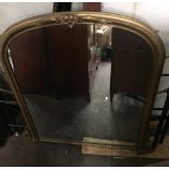 A GOOD QUALITY CONTEMPORARY OVER MANTLE MIRROR, 45" (w) x 55" (h) approx