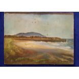 JOHN C. KEHOE, "IRISH BEACHSCAPE", another work verso, signed lower right, 29" x 22" approx board,