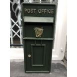 GOOD QUALITY HEAVY CAST IRON POST BOX, approx. 2ft 6ins high
