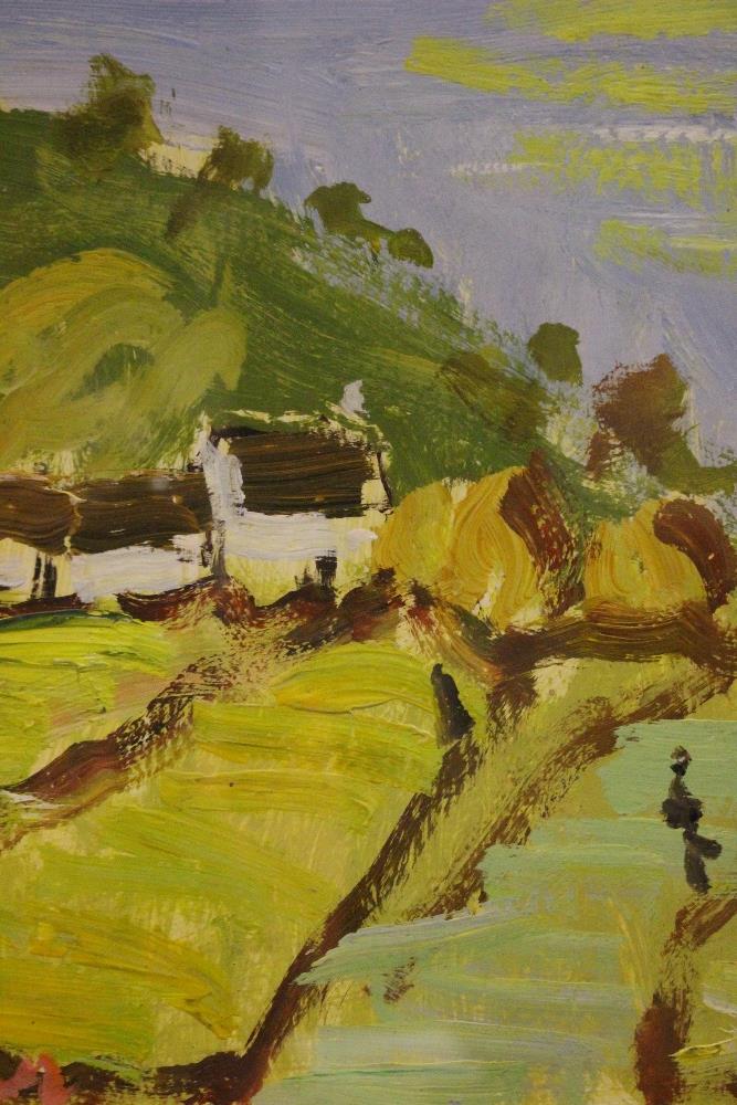 MARIE CARROLL, "WEST CORK LANDSCAPE", oil on board, signed lower left, 13.5"x11.5" approx image - Image 2 of 3