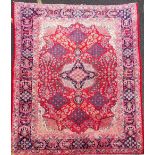 A VERY FINE PERSIAN "ESFEHAN"RUG, hand woven, with a knot density of 750 knots per running metre