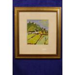 MARIE CARROLL, "WEST CORK LANDSCAPE", oil on board, signed lower left, 13.5"x11.5" approx image