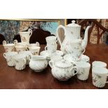 A MIXED LOT OF PORCELAIN, includes; A French Limoges coffee set, with pot, cups and saucers, sugar