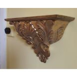 A GILTWOOD WELL CARVED BRACKET, 6.25” deep x 13.5” wide x 10.25” high approx