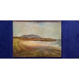 JOHN C. KEHOE, "IRISH BEACHSCAPE", another work verso, signed lower right, 29" x 22" approx board,