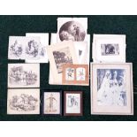 A PORTFOLIO OF PRINTS & PICTURES, includes; (3) Scenes of England published by G. Rowney, after N