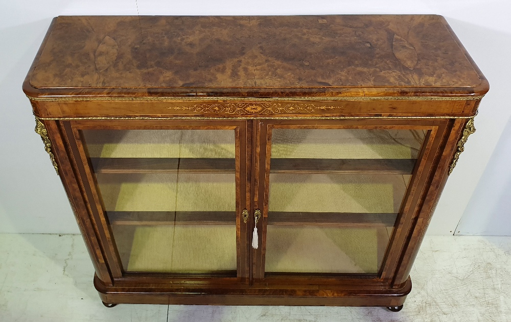 A VERY FINE 19TH CENTURY INLAID BURR WALNUT 2 DOOR PIER CABINET, with ormolu mounts and inlaid - Image 2 of 2