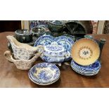 A MIXED LOT OF KITCHEN WARES, includes; (i) A Soup set, with covered bowls and serving dishes,