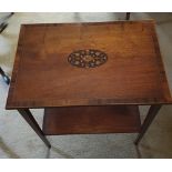 A FINELY INLAID MAHOGANY TABLE / SIDE TABLE, circa 1880