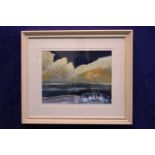 DAVID GOOD, "SEASCAPE", oil on paper, signed lower right, 32" x 27" approx