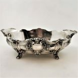 A LATE 19TH CENTURY FRENCH SILVER JARDINIERÉ with silver plated liner, made in Paris, France,