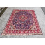 A QUALITY VINTAGE HAND KNOTTED PERSIAN TABRIZ LARGE RUG, 365cm x 287cm approx