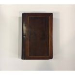 A KILLARNEY BOX in the form of a book, 19th century, yew-wood, 7" x 5" x 2" approx