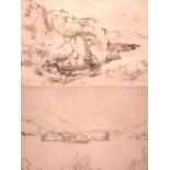 A PAIR OF PENCIL SKETCHES, ATTRIBUTED TO EDWARD WILLIAM COOKE, R.A., (1) Killarney, Upper Lake, Sept