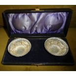 A CASED SET OF TWO SILVER SALTS, Birmingham, 1911