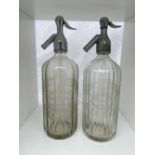 A PAIR OF WEST CORK BOTTLING CO. LTD, of Bandon Soda Syphons