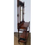 A VERY GOOD QUALITY LATE 19TH CENTURY IRISH HALLSTAND, stamped by top maker "Strachan of Dublin"