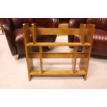 A TABLE TOP OPEN BOOKSTAND, Mid Century Modern, possibly Danish, with hardwood angled sides and
