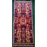 A CHARMING COLOURFUL GENUINE ARDEBIL RUNNER, hand knotted, North Western Iran, early 20th century