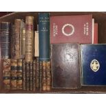 BOX LOT: Bindings, a box of 18th and 19th century books, principally leather bound, together with