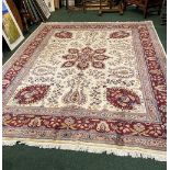 A FINE ESFEHAN DESIGN HAND KNOTTED CARPET, Lahore Pakistan, c.1980, hand woven, knot density of