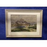 ANNE P. JURY (1907 to1995) "RETURNING HOME ERRIGAL" watercolour, 33cm x 50cm approx image, 53cm x