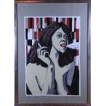 DANIEL A. COURTNEY, “BUSINESS GIRL”, lithograph, signed lower “Daniel A. Courtney” and dated 82,